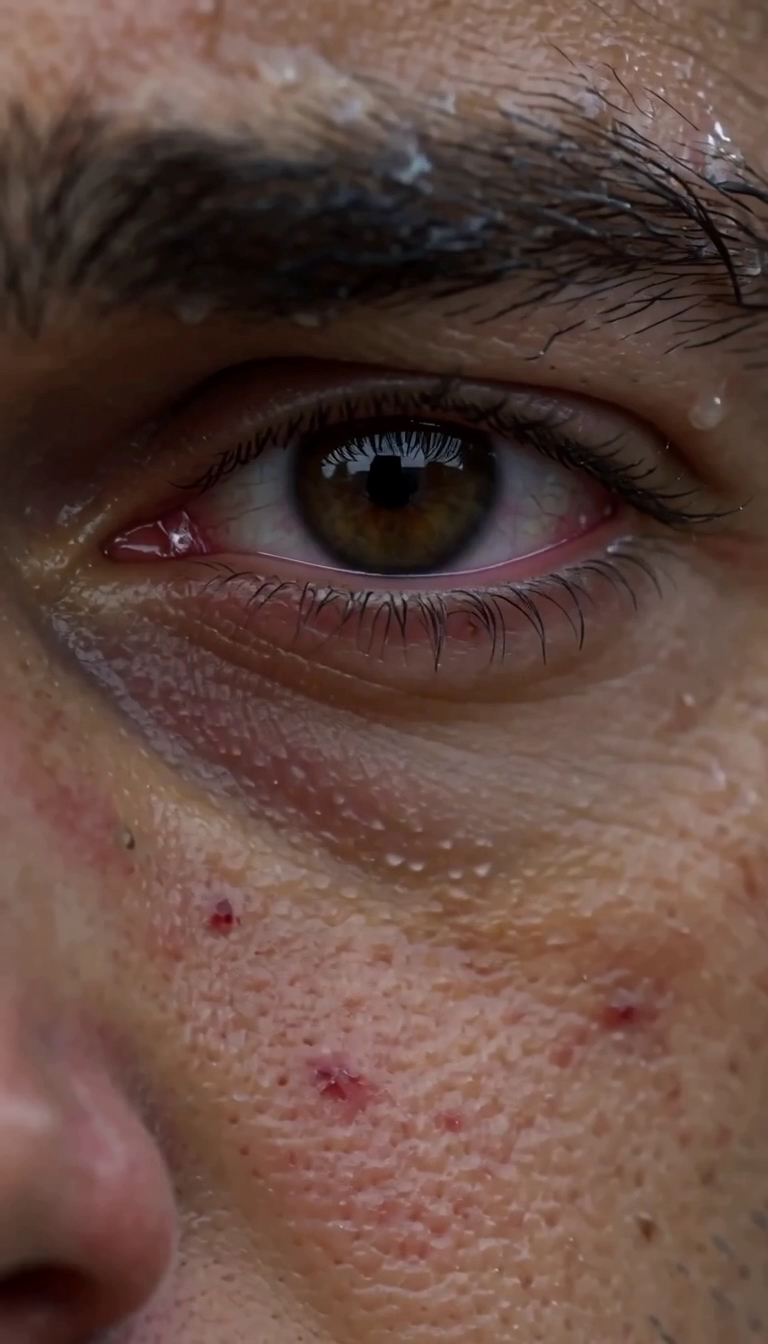 First reference frame extracted from an earlier generated eye shot before its rejected tear appeared